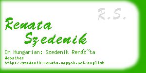 renata szedenik business card